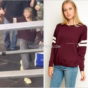 Brandy Melville Veena Burgundy Sweater ASO Taylor Swift